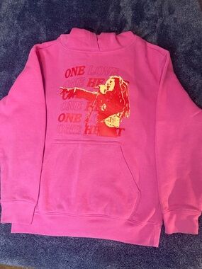 Bob Marley "One Love" Zion Rootswear Pink Hoodie - Size S Girl’s